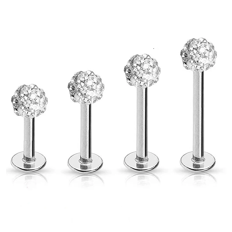 Body Jewelry Surgical Steel - 4 قطع، مجوهرات ثقب الشفاه من