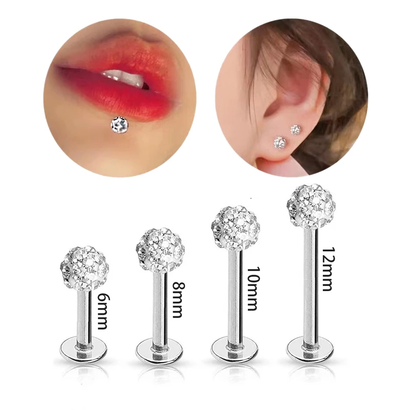 4 قطع، مجوهرات ثقب الشفاه من ا - مراجعة Body Jewelry Surgical Steel وسعره